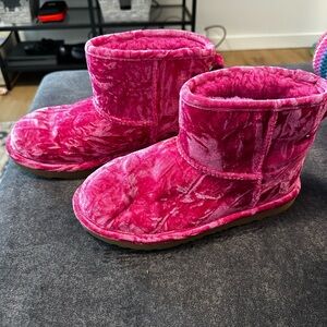 Pink velour Uggs